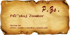 Páskuj Zsombor névjegykártya