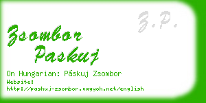 zsombor paskuj business card