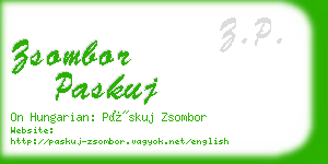 zsombor paskuj business card